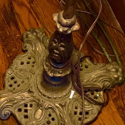 Cast Iron Floor Lamp - Birds Shade