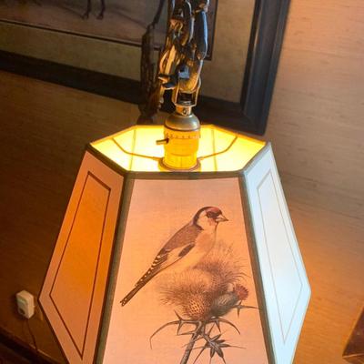 Cast Iron Floor Lamp - Birds Shade
