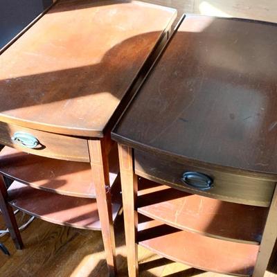 Pair of Mahogany Inlaid End Tables