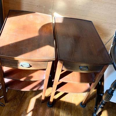 Pair of Mahogany Inlaid End Tables