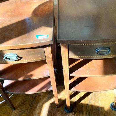 Pair of Mahogany Inlaid End Tables