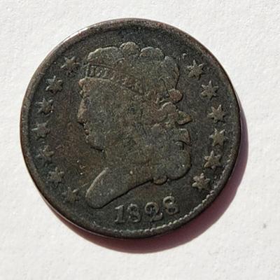 1828 Half Cent United States Coin 13 Stars