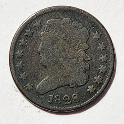 1828 Half Cent United States Coin 13 Stars