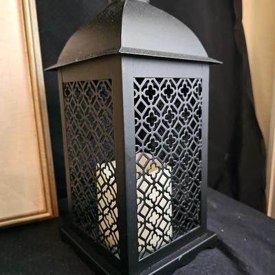 "A fringe of Sunshine painted by Nancy Simmons - Manson 8" x 10" With a metal candle lantern
