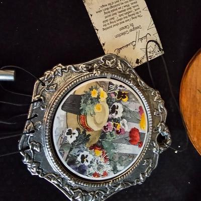Suncatchers - windchimes - small painted vase and flowers painted on wood