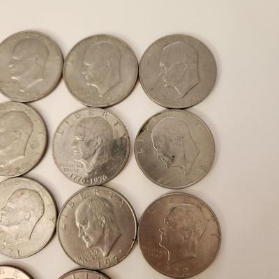 Lot of 25 Eisenhower Dollar Coins Mixed Date