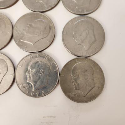 Lot of 25 Eisenhower Dollar Coins Mixed Date