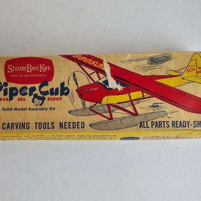 Vintage Plane and Trolly Strombecker Piper Cub Super Sea Scout Model and a Vintage Powell & Mason Streets San Francisco 514 Cable Car...