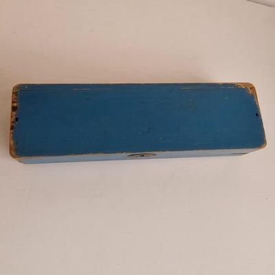 Vintage Wooden Pencil Box Onward Train School and The Boy Allies at Liege by Clair W. Hayes 1915 vintage book