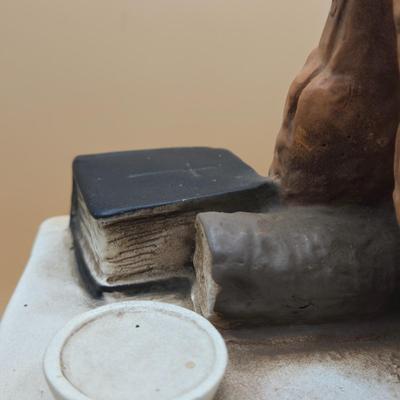 LOT 2: Set of 2 "Man Praying with Dog" by Pat Rankin Figurines