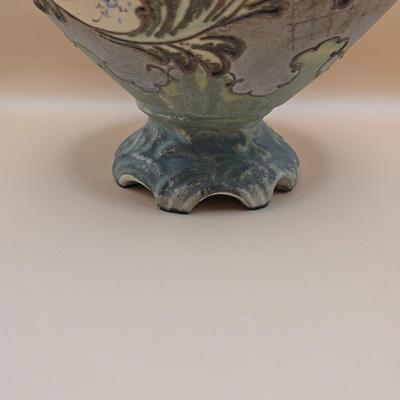 LOT 3: Vintage Ceramic Two Handled Tall Floral Vase