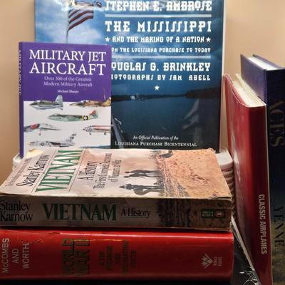 LOT 6: World War II, Vietnam, Louisiana Purchase, and Military Aircraft Books