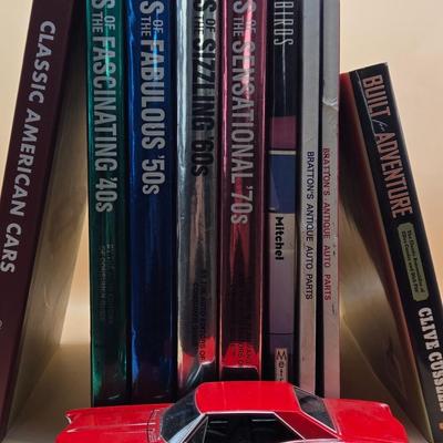 LOT 7: Welly 1965 Buick Riviera Gran Sport; Scale 1/24 Red Diecast Vintage Model Car and Classic Car Books