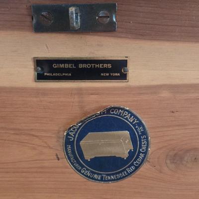 LOT 9: Genuine Tennessee Red Cedar Chest From Gimbel Brothers