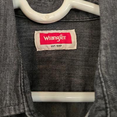 LOT 11: Variety of "Cowboy Shirts": Wrangler, Levi, Ely Cattleman, Cowboy Legend, Roper