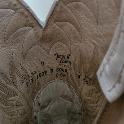 LOT 14: Vintage Men's Cowboy Boots: Code West Cow Hide and Tony Lama Leather