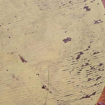 LOT 24: Ready for Upcycling: Drop Leaf Table, Round 2 Tier Table & Small Book Shelf