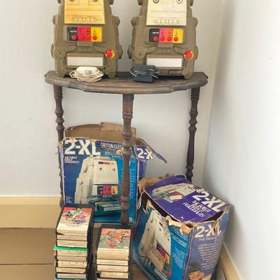 LOT 28: Pair of Vintage Mego 2XL Robots with Accessories