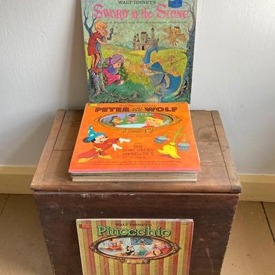LOT 32: Vintage Children's Vinyl Collection and Story Song Books - Captain Kangaroo, Walt Disney and More