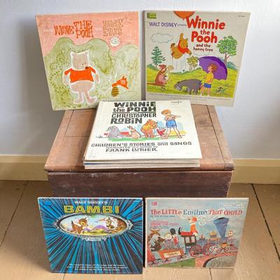LOT 32: Vintage Children's Vinyl Collection and Story Song Books - Captain Kangaroo, Walt Disney and More