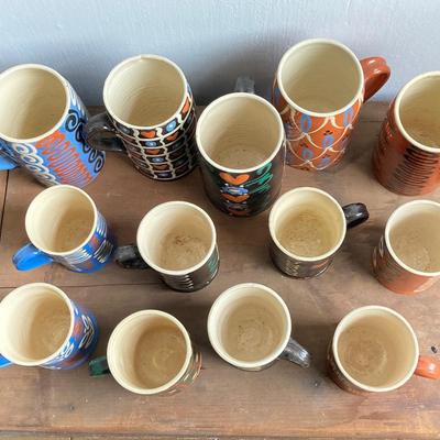 LOT 33: Collection of Ceramic Mugs - Handmade German / W Germany MUD 1663 and More