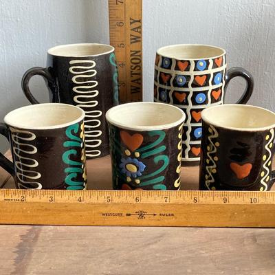 LOT 33: Collection of Ceramic Mugs - Handmade German / W Germany MUD 1663 and More