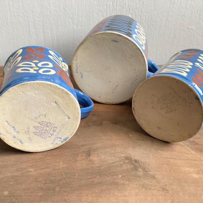 LOT 33: Collection of Ceramic Mugs - Handmade German / W Germany MUD 1663 and More