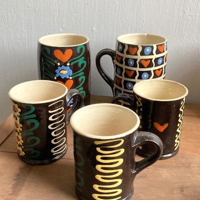 LOT 33: Collection of Ceramic Mugs - Handmade German / W Germany MUD 1663 and More