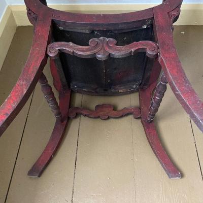 LOT 35: Antique Wooden Carved North Wind Throne Chair