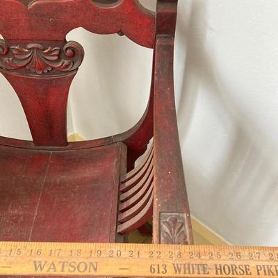 LOT 35: Antique Wooden Carved North Wind Throne Chair