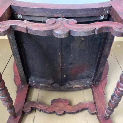 LOT 35: Antique Wooden Carved North Wind Throne Chair