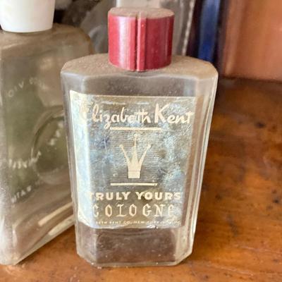 LOT 36: Collection of Vintage Glass Perfume Bottles - Guerlain Shalimar, Park & Tilford, Yardley and More