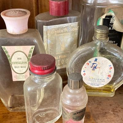 LOT 38: Vintage Perfume / Lotion / Dressing Bottles - Prince Matchabelli, Trushay, Fitch's Rose Hair Dressing, Lotus Cologne by...