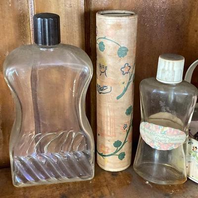 LOT 38: Vintage Perfume / Lotion / Dressing Bottles - Prince Matchabelli, Trushay, Fitch's Rose Hair Dressing, Lotus Cologne by...