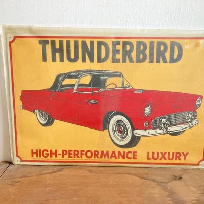 LOT 41: Thunderbird (T-Bird) Collection - Revel Diecast, Leadworks, Tin Wall Sign and Telephone