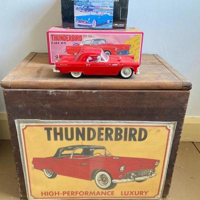 LOT 41: Thunderbird (T-Bird) Collection - Revel Diecast, Leadworks, Tin Wall Sign and Telephone