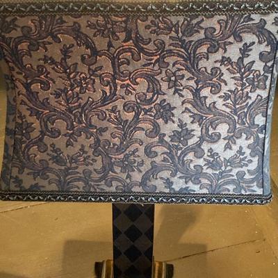 LOT 48: Vintage Black and Gold Harlequin Pattern Lamp