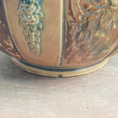 LOT 52: Vintage Roseville Pottery Planter along with a #2 Stoneware Jug & 1/2 Stoneware Jug