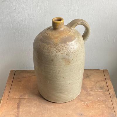 LOT 52: Vintage Roseville Pottery Planter along with a #2 Stoneware Jug & 1/2 Stoneware Jug