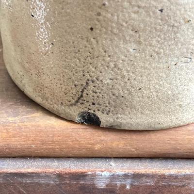 LOT 52: Vintage Roseville Pottery Planter along with a #2 Stoneware Jug & 1/2 Stoneware Jug