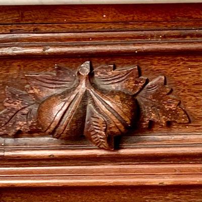 LOT 55: Antique Victorian Marble Top Dresser/ Washstand