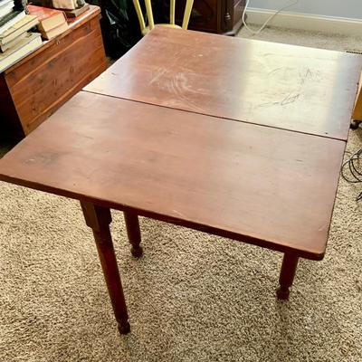 LOT 56: Vintage Wood Drop Leaf Table