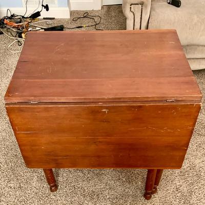 LOT 56: Vintage Wood Drop Leaf Table