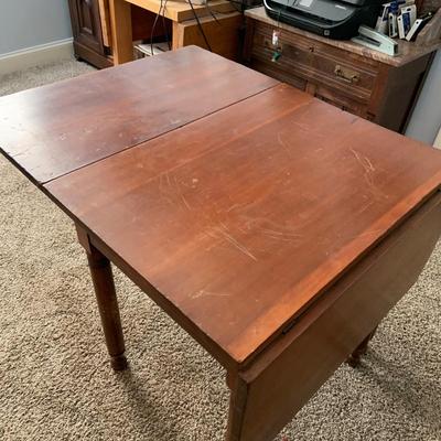 LOT 56: Vintage Wood Drop Leaf Table