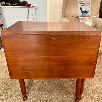 LOT 56: Vintage Wood Drop Leaf Table