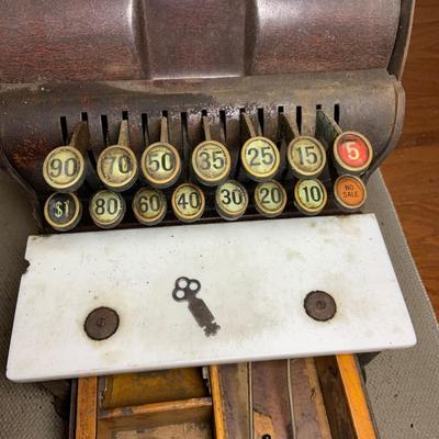 LOT 63: Antique National Cash Register Co Marble Top Cash Register