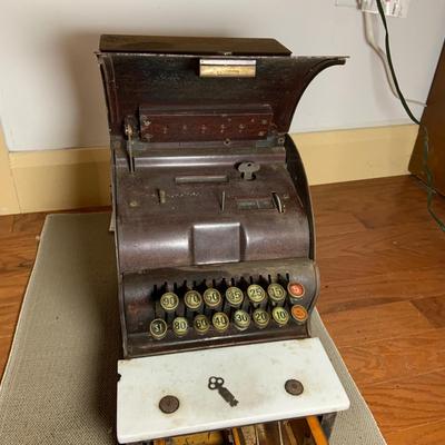 LOT 63: Antique National Cash Register Co Marble Top Cash Register