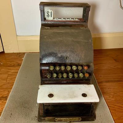 LOT 63: Antique National Cash Register Co Marble Top Cash Register