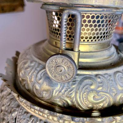 LOT 64: Vintage/Antique Victorian Parlor Hurricane Lamp