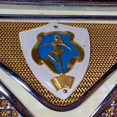 LOT 67: Italian Made Accordion with Gold-tone and Mother of Pearl Keys Come in a Case